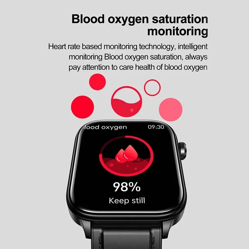 GUHUAVMI Health Smartwatch — Advanced ECG, Blood Pressure & Oxygen Monitor