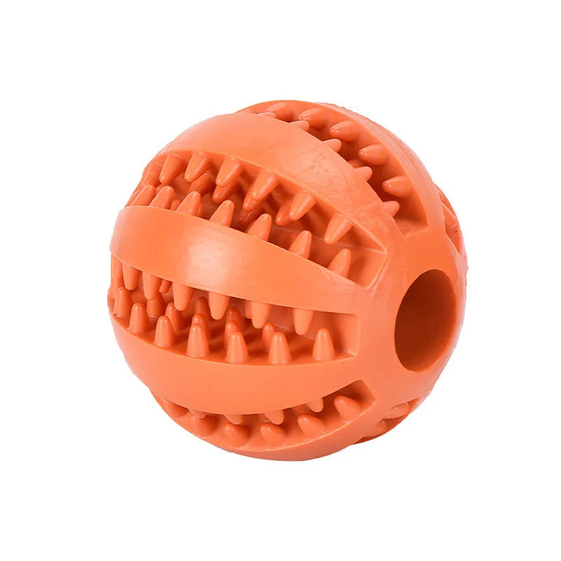 Interactive Rubber Pet Toy Ball — Durable Chew Toy & Treat Feeder