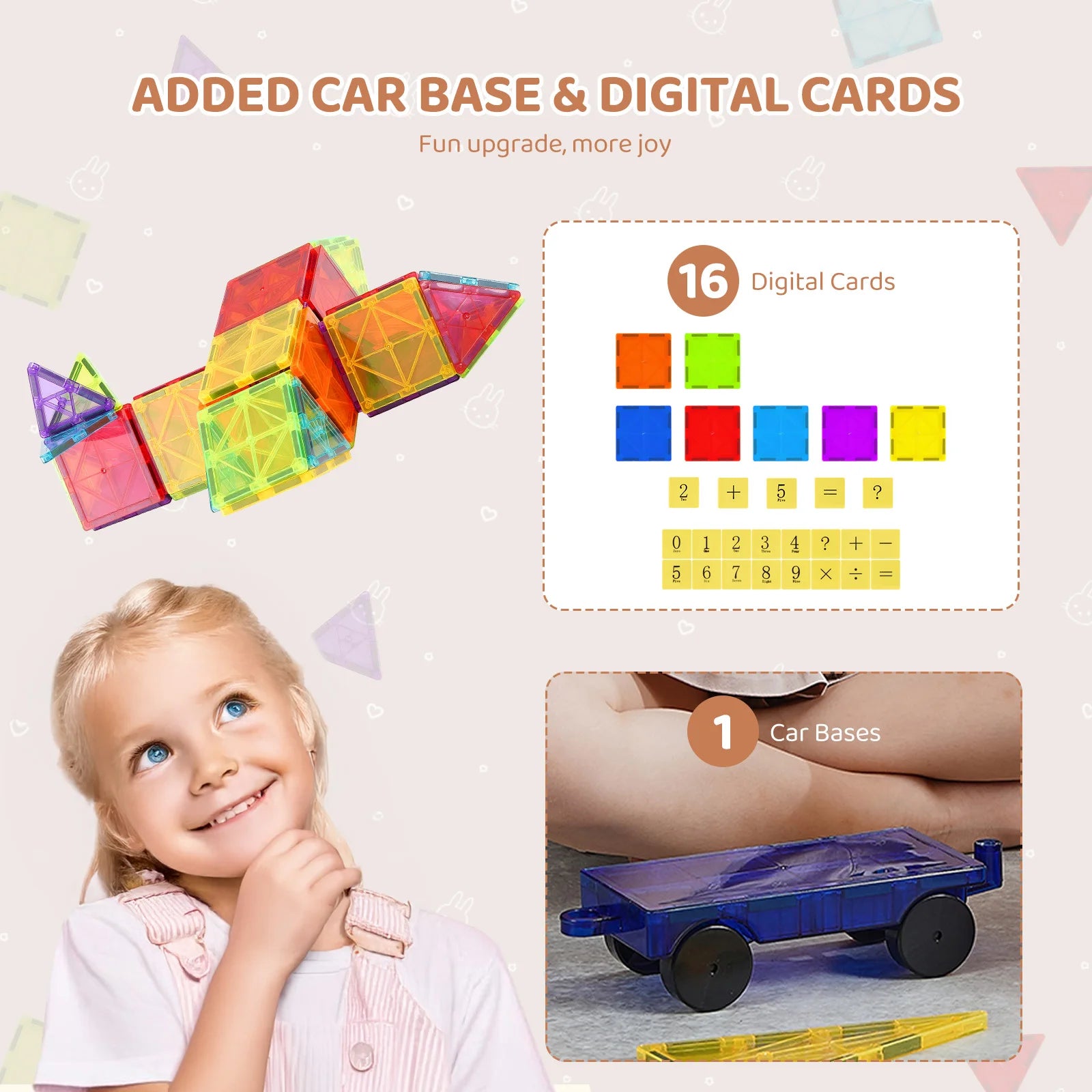 SucceBuy Magnetic Building Blocks Set — 55pcs Educational STEM Construction Toy