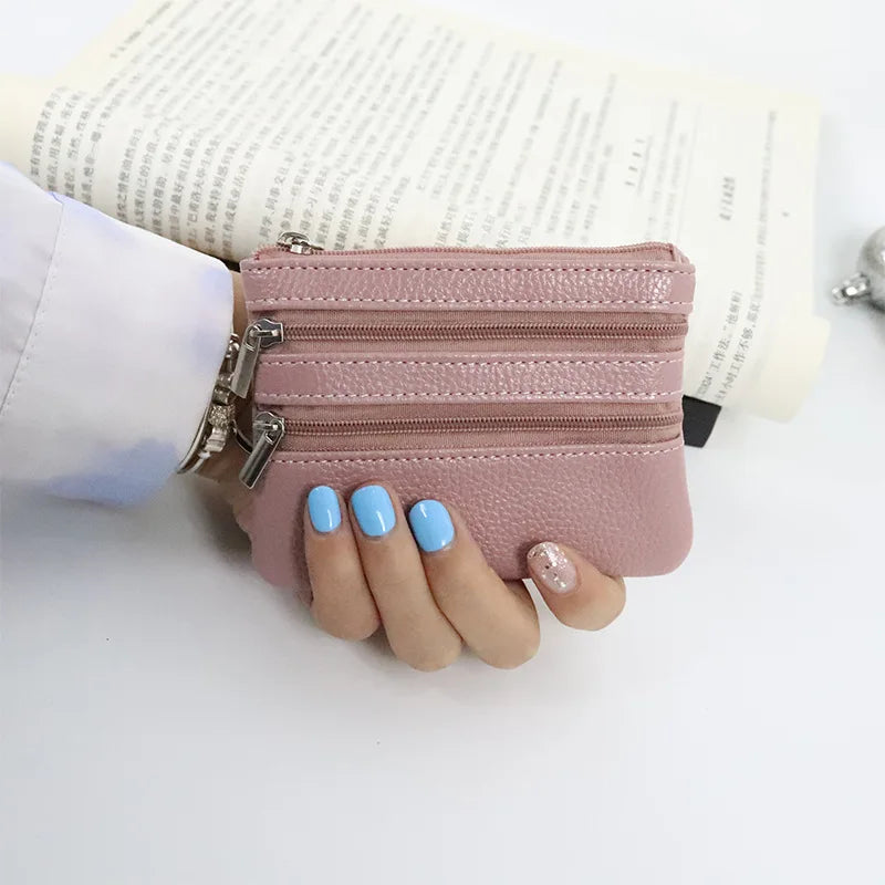 molfmy Compact Coin Purse — Lightweight Double-Layer Zipper Wallet