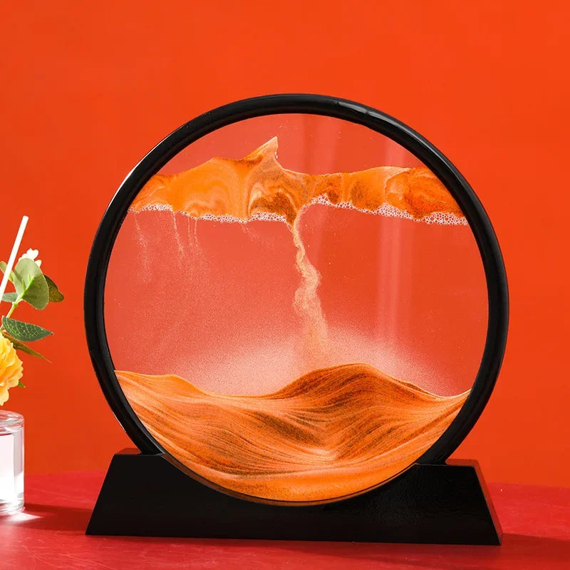 3D Moving Sand Art Picture — Decorative Glass Sandscape Hourglass