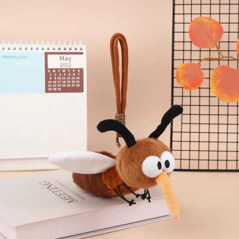 JCTTTY Mosquito Plush Pendant — Quirky Bag Charm & Stress Relief Toy