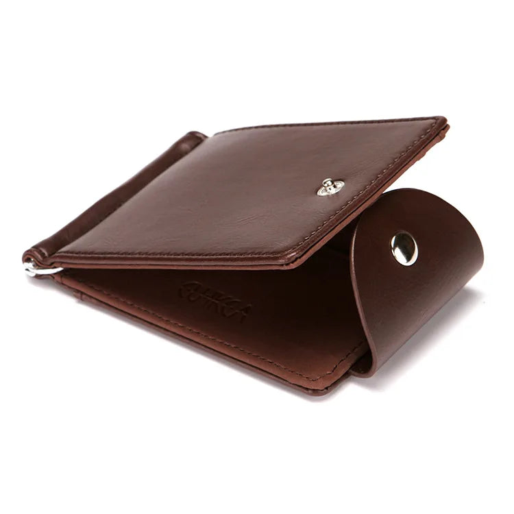 macroupta Men's PU Leather Wallet — Slim Vintage Card Holder & Money Bag