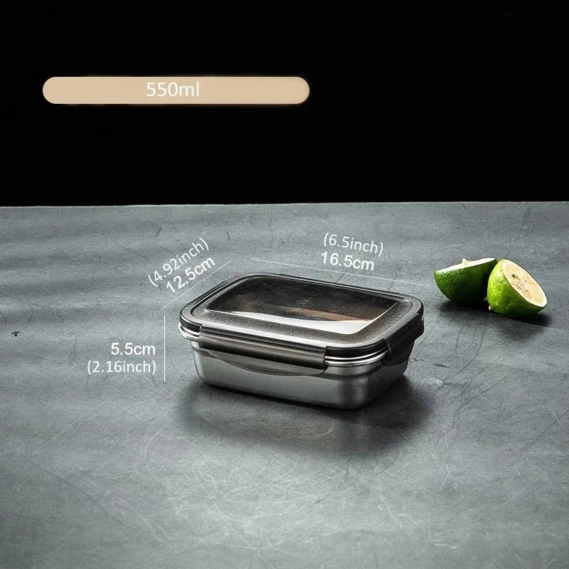 Stainless Steel Bento Box — Portable Food Storage Container for Lunch