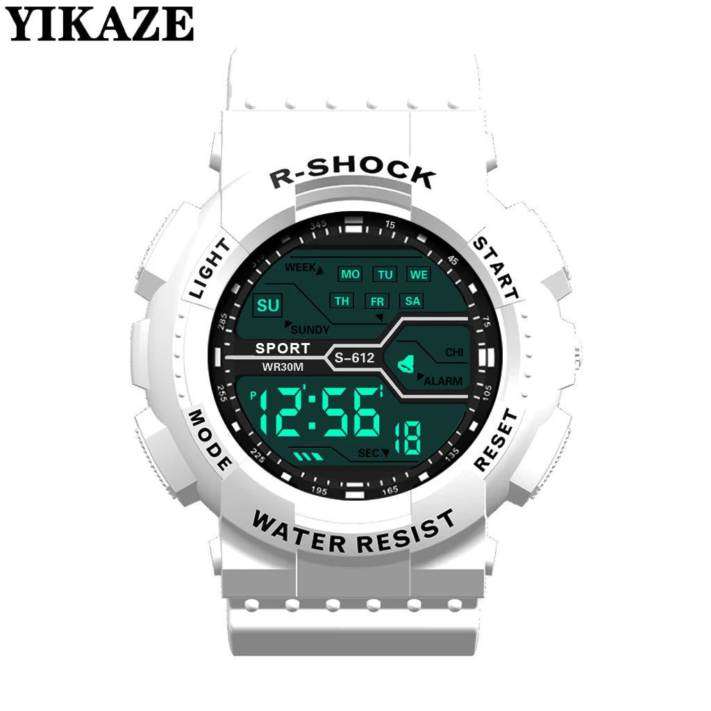 YIKAZE Men's Digital Sports Watch — Waterproof LED Military Wristwatch