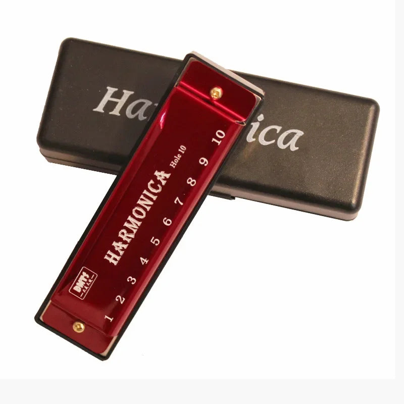 10-Hole Diatonic Harmonica — Portable Musical Instrument for Beginners