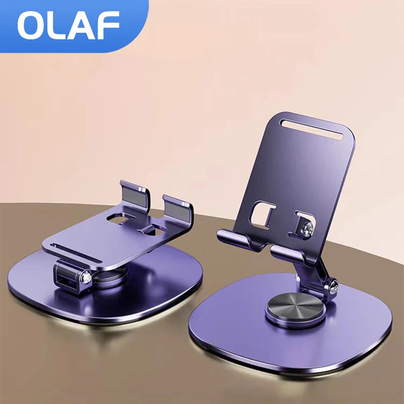OLAF Rotating Desktop Phone Stand — Universal Aluminum Mobile Mount