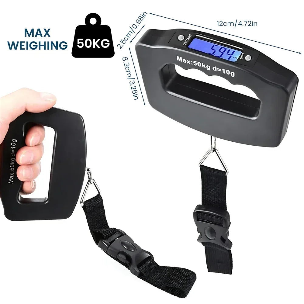 Digital Luggage Scale — Portable Handheld Suitcase Weight Checker