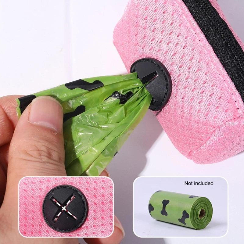 Pet Waste Bag Dispenser — Durable Mesh Poop Bag Holder for Walks