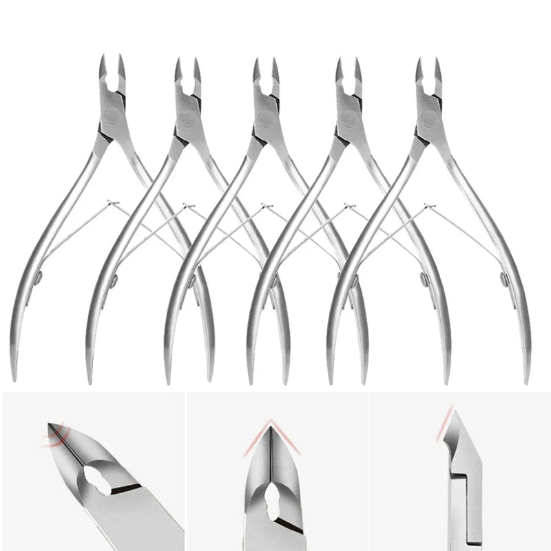 Professional Stainless Steel Cuticle Nippers — Precision Manicure Tool