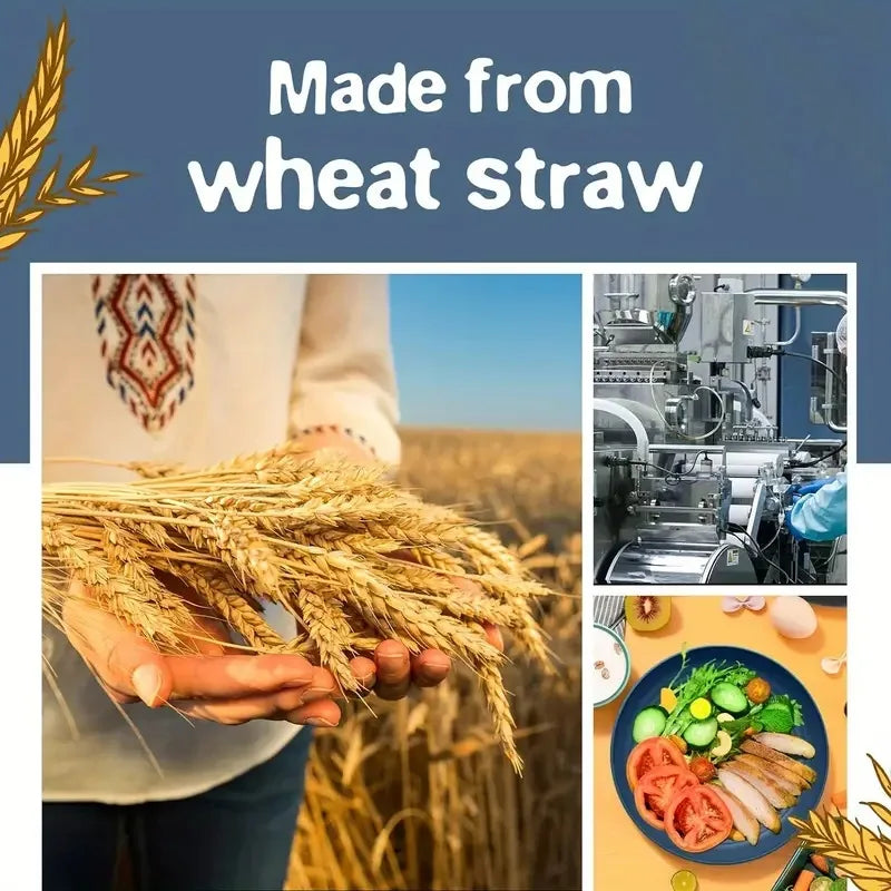 32 Piece Wheat Straw Dinnerware Set — Reusable Service for 8