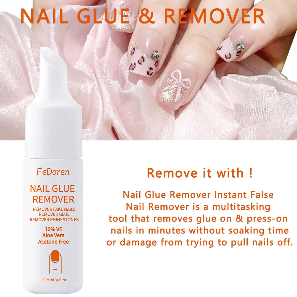 Nail Glue Remover Set — Easy Removal for Acrylics and Press-On Nails