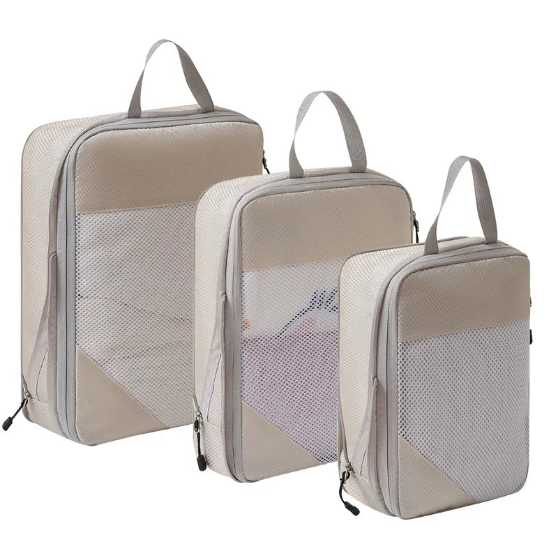 Travel Packing Cube Set — Lightweight Compression Storage Bags