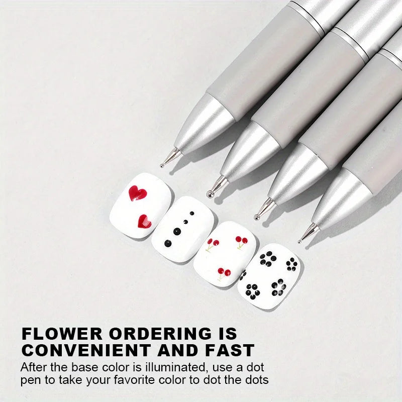 Nail Art Dotting Pen — Ballpoint Design Manicure Tool for Precision Dotting