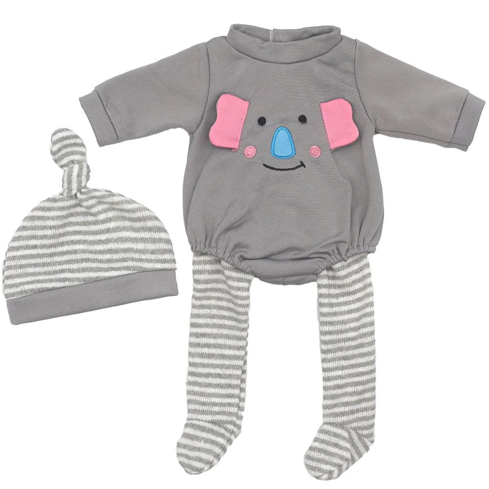 Kanvtoy Doll Clothing Sets — Cute Rompers and Shoes for 13-18 Inch Dolls