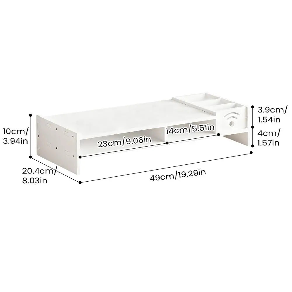 Two-Tier Desktop Monitor Stand — Ergonomic Riser & Desk Organizer