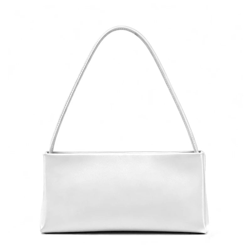 ZENCY Luxury Leather Shoulder Bag — Elegant Baguette Style Crossbody