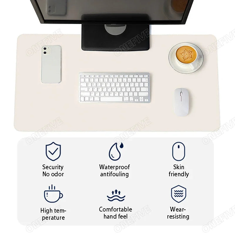 AIPHY Large PU Leather Desk Mat — Waterproof Desktop Protector for Office and Gaming