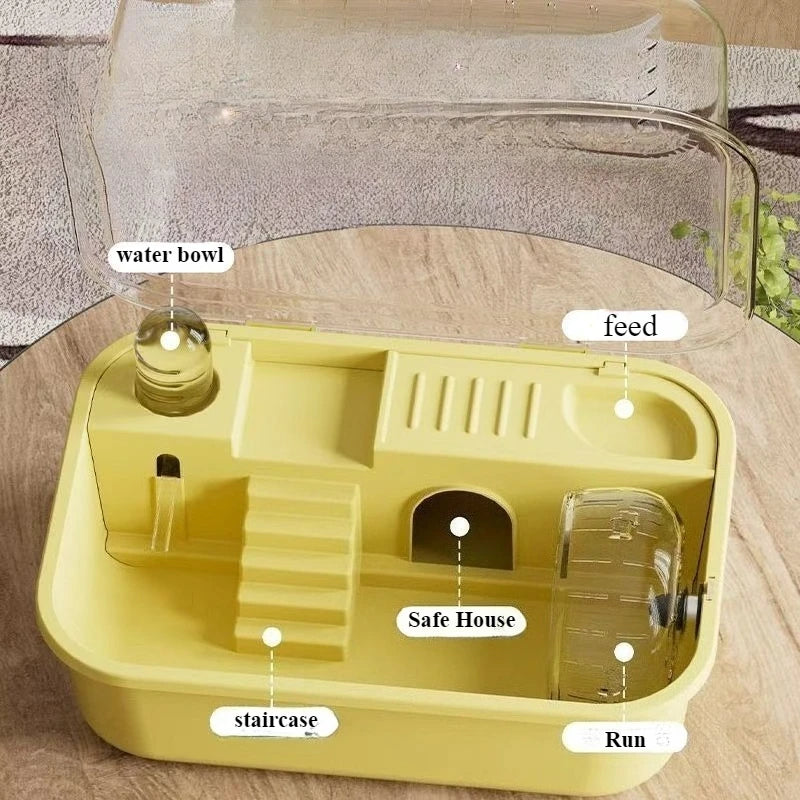 Large Hamster Habitat — Chewproof Cage with Acrylic Sheets