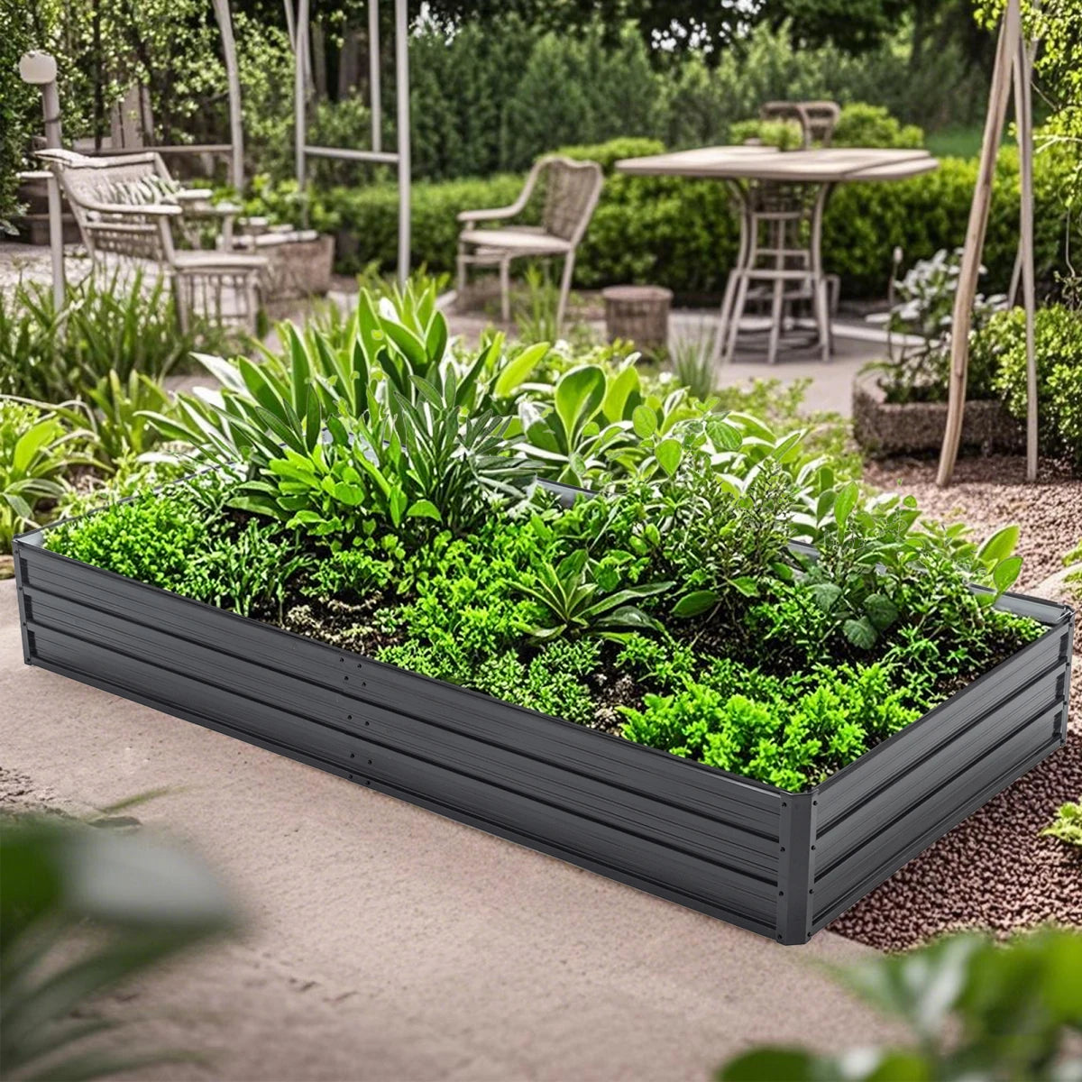 Metal Raised Garden Bed Kit — Rustproof Elevated Planter for Vegetables