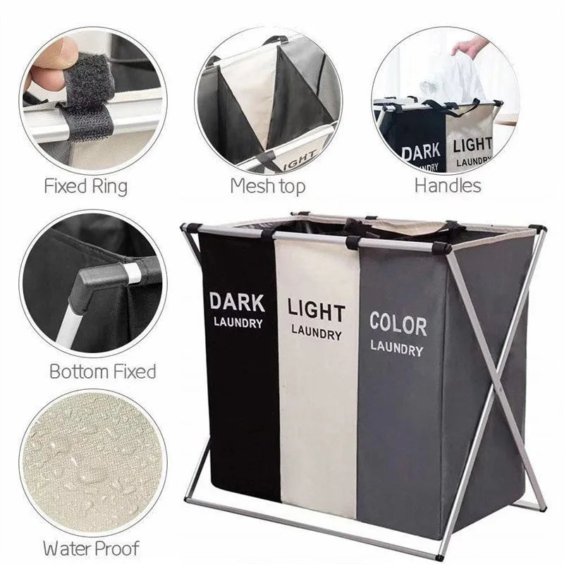 Foldable Laundry Storage Bag — Waterproof Oxford Fabric Organizer