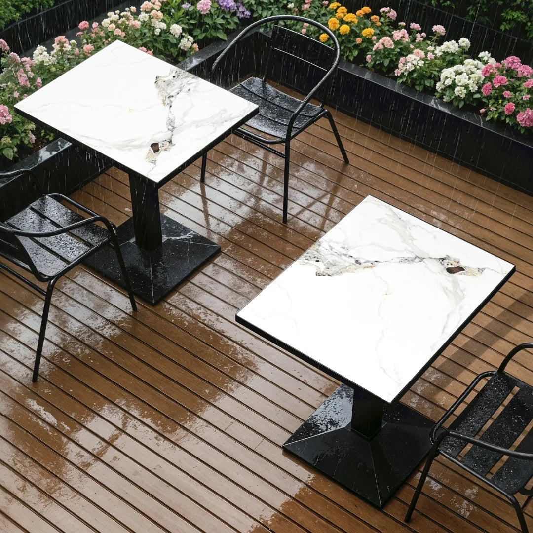 LUVODI Rectangular Sintered Stone Dining Table — Modern Bistro Design