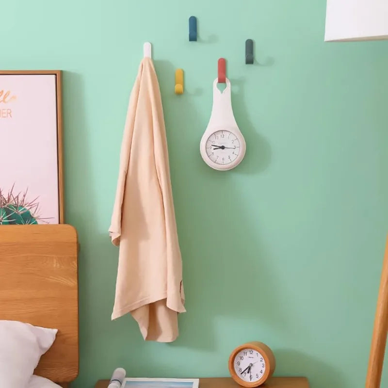 Self-Adhesive Utility Wall Hooks — Multi-Purpose Decorative Key Holder, 6 Pack