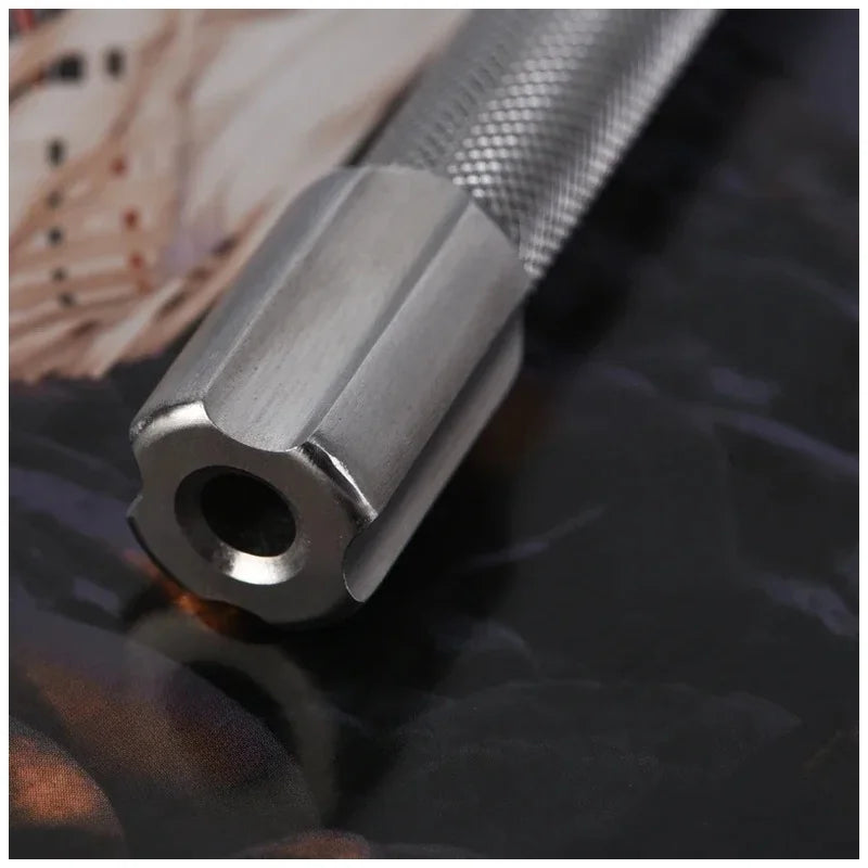 Stainless Steel Safety Razor Handle — Ergonomic Men's Grooming Tool