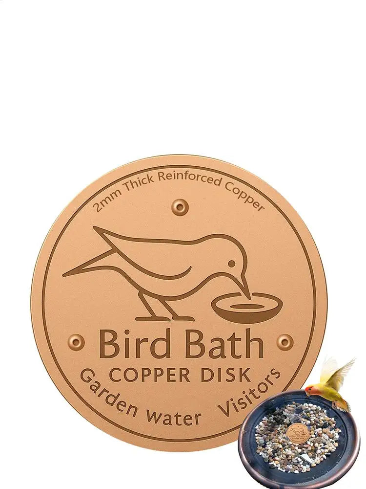 Copper Bird Bath Purifier Disk — Stable Outdoor Water Cleaner