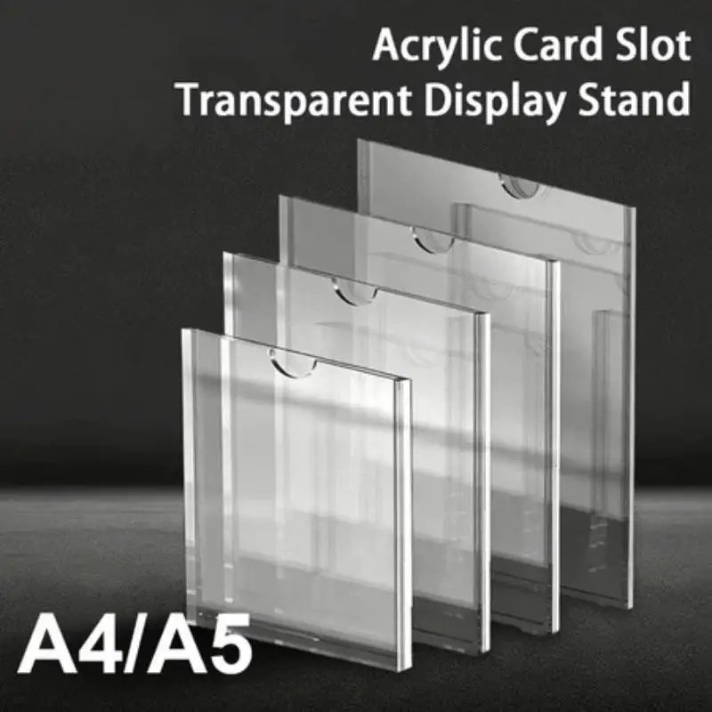 Clear Acrylic Wall Mount Sign Holder — High Clarity Frame for Documents