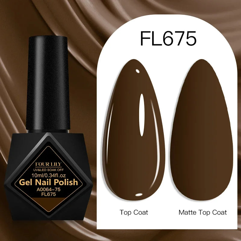 Four Lily Gel Nail Polish — Long Lasting Semi-Permanent Manicure Set