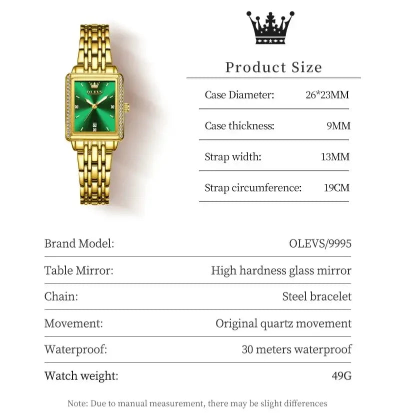 OLEVS 9995 Elegant Quartz Watch — Luxury Waterproof Ladies Wristwatch