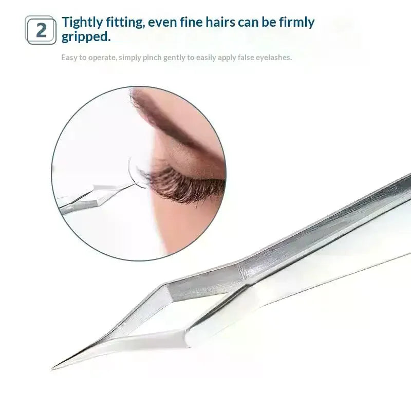 AACAR Lash Extension Tweezers — High Precision Stainless Steel Beauty Tools