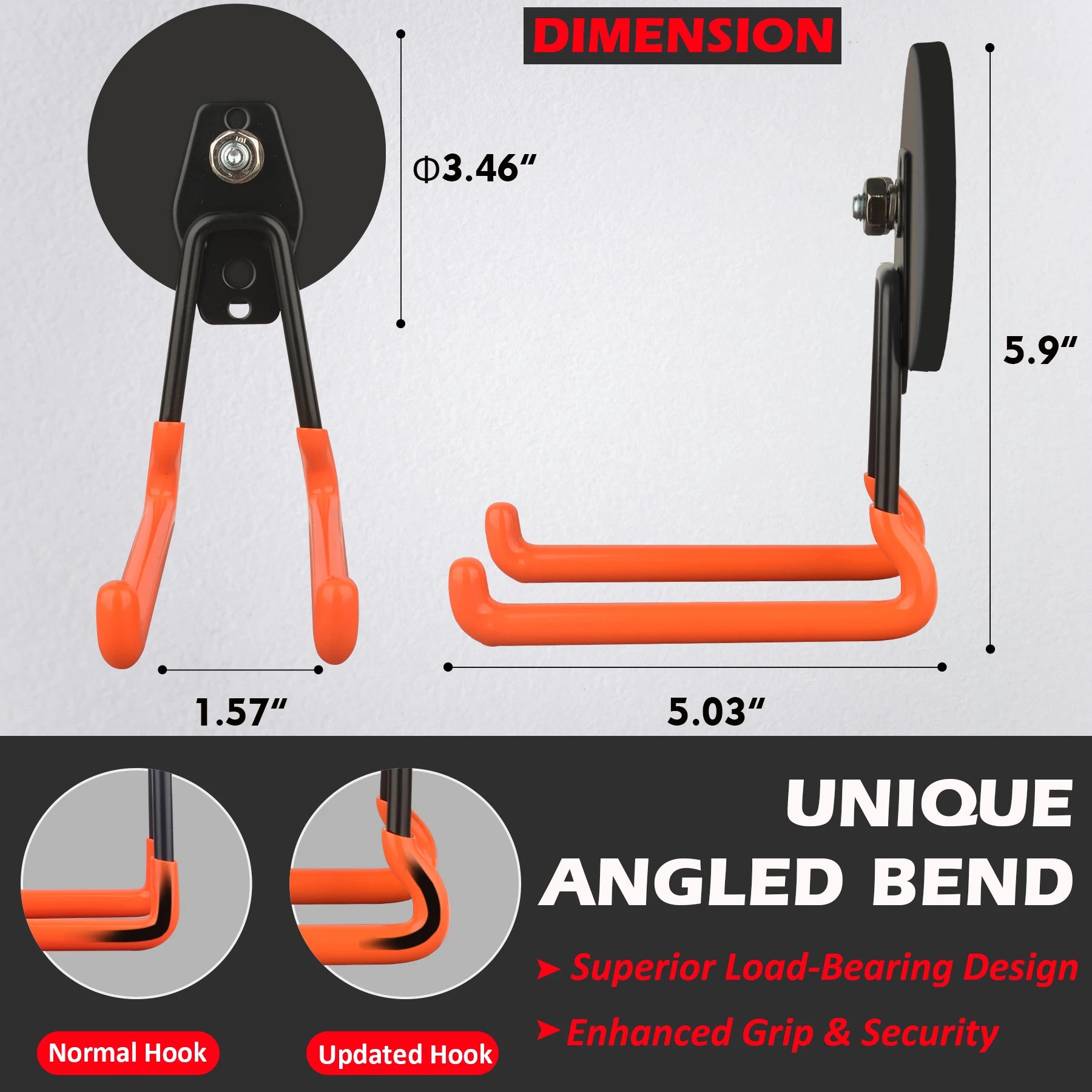 Heavy-Duty Magnetic Double Hooks — Anti-Scratch Tool & Garden Organizer