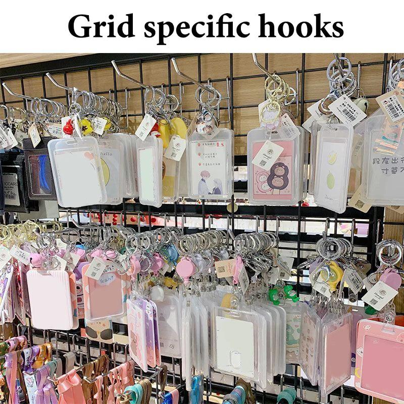 Durable Metal Mesh Panel Hooks — Versatile Hanging Hooks for Display & Storage