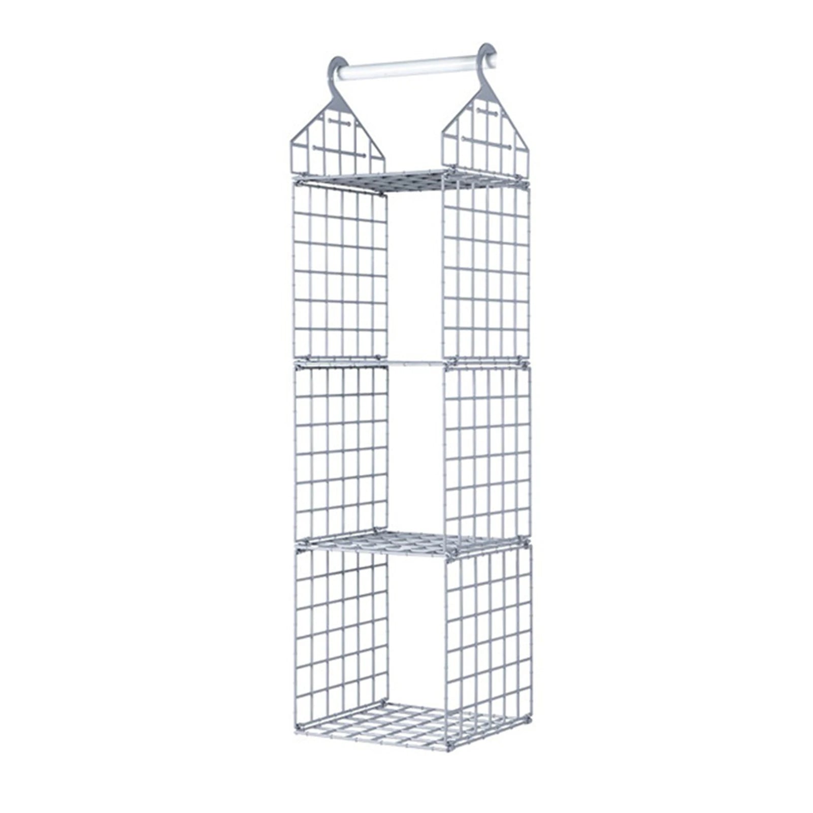 Aihogard Foldable Hanging Closet Organiser — Multi-Tier Wardrobe Storage Basket