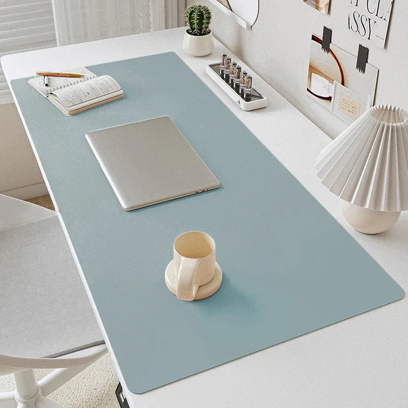 PU Leather Desk Mat — Waterproof Non-Slip Mouse Pad for Office & Gaming