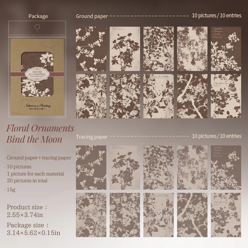 Vintage Scrapbook Paper Kit — 20 Sheets of Retro Collage Materials