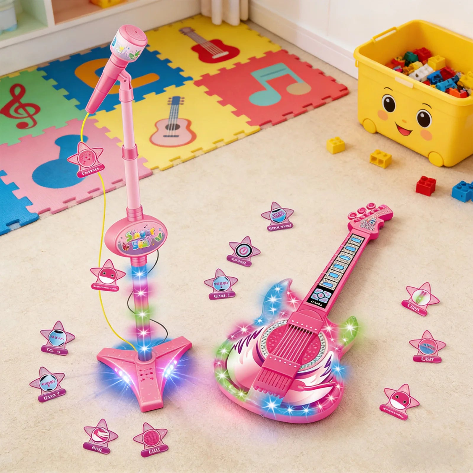 CONUSEA Kids Karaoke Microphone & Guitar Set — Musical Instrument Toy