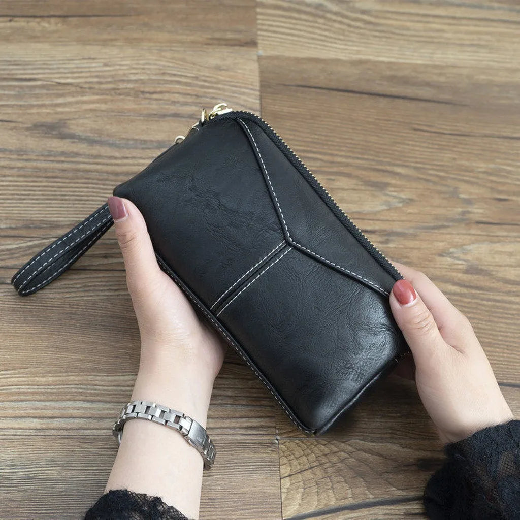 Women's Multifunctional Long Clutch Wallet — Stylish Phone & Card Organizer