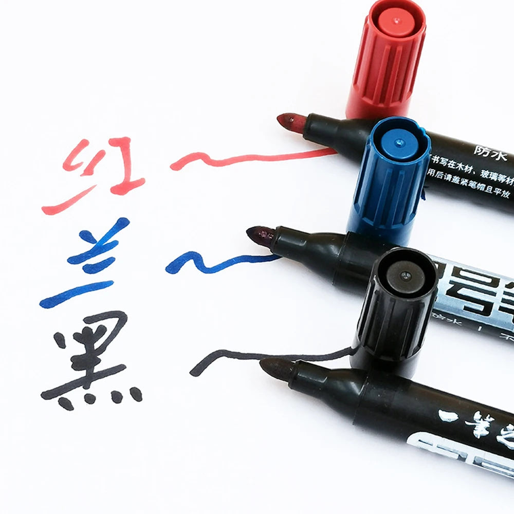 Permanent Oil-Based Marker Pens — Waterproof Quick-Dry Ink for Metal and Glass