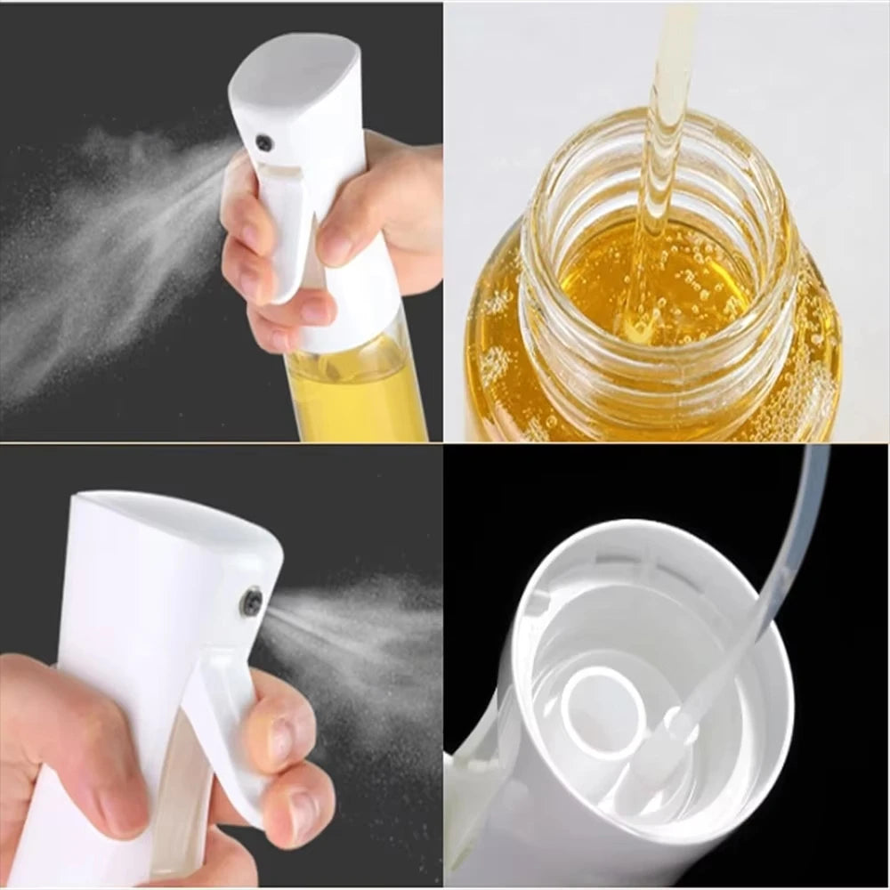 Oil Spray Dispenser Bottle — Reusable Mist Sprayer for Cooking & BBQ
