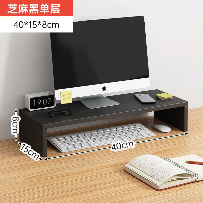 Sandy Rose Monitor Riser Stand — Ergonomic Desk Organizer for Office and Home