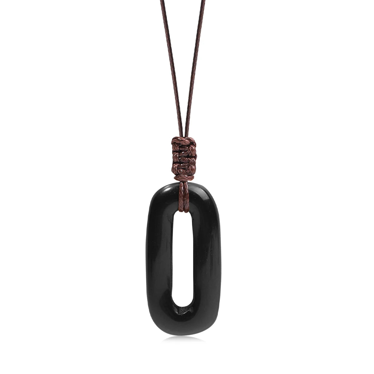 Natural Gemstone Circle Pendant — Ethnic Style Crystal Necklace