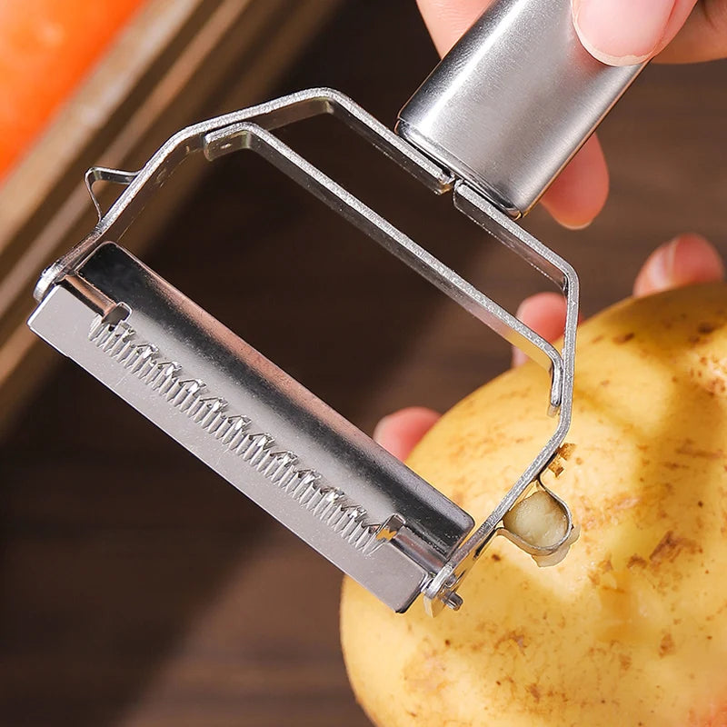 BalmyDays Stainless Steel Vegetable Peeler — 2-in-1 Slicer and Grater Tool