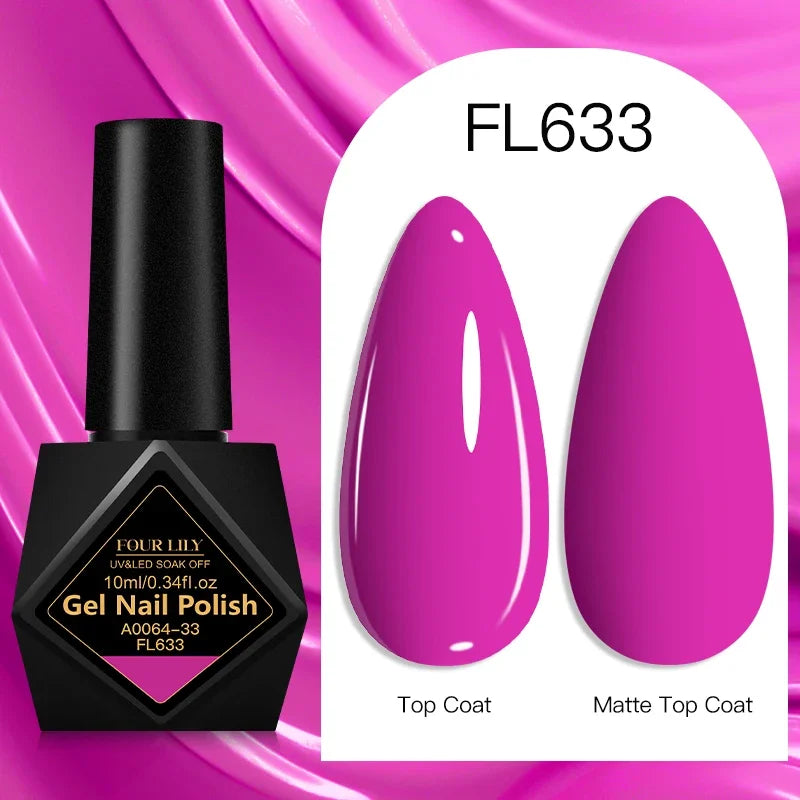 Four Lily Gel Nail Polish — Long Lasting Semi-Permanent Manicure Set