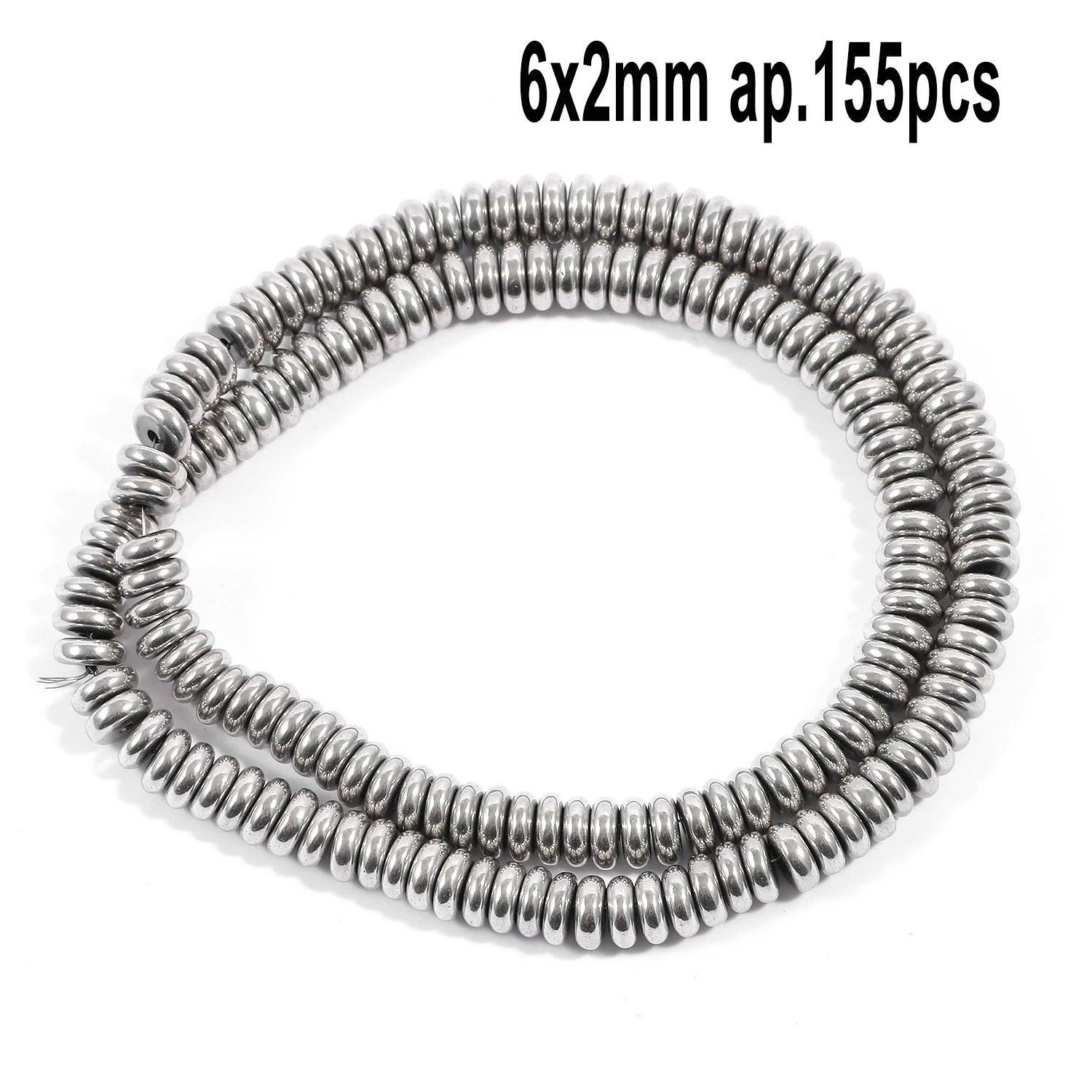 Rhodium Plated Hematite Beads — Geometric Jewelry Making Charms
