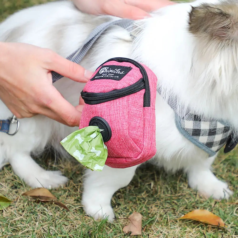 Portable Dog Treat Pouch — Multifunctional Training Bag & Waste Bag Dispenser