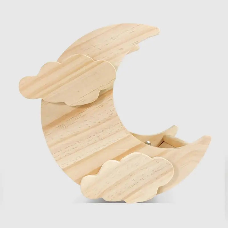 Wooden Moon-Shaped Pet Hideaway — Cozy Small Animal Shelter