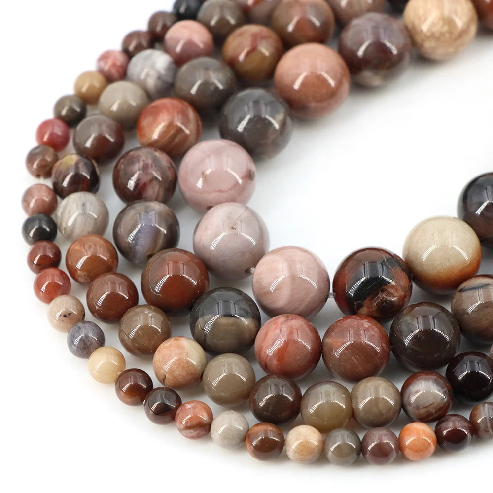 Natural Stone Gemstone Beads — Round Crystal Spacers for Jewelry Making